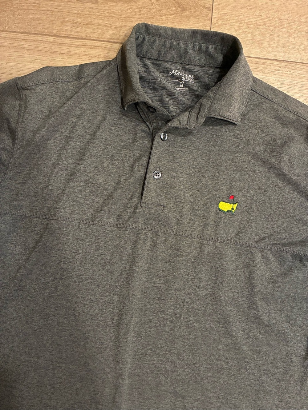 Masters Tech Men’s Gray Short Sleeve Golf Polo Shirt Size M